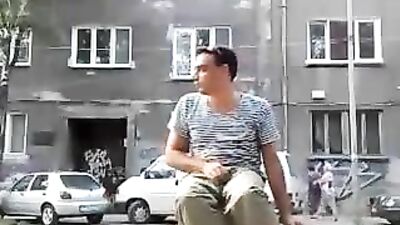 Street Hookup: Public Outside Wank