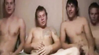 Group Masturbation - Blond Boys Handjob