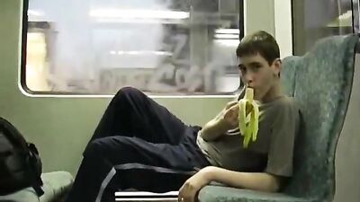 Cum Shots Solo Public Outside: The Sequel - Wank on Train!