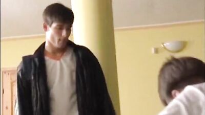 Young Lust in the Hostel: Two Cute Boys Get It On - Bareback Action