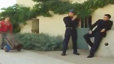 Suit-Clad Hunks Get Down with the Hottie!