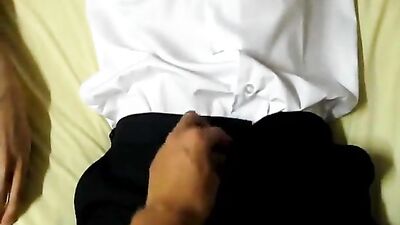 Young Friends Helping Handjob