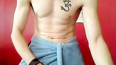 Wanking before class: Gay Amateur Cum Shots Solo Adventure