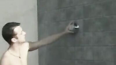 Outdoor Shower Bareback Group Sex Triple Threat!