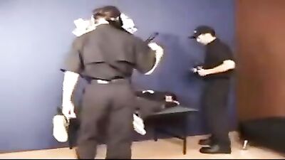 Fed and Fucked by two cops - Bareback Group Sex