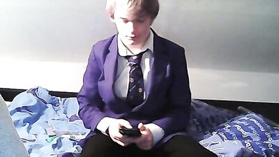 Young Blond Stud Goes Wild in School Uniform - Me Hot School Boy