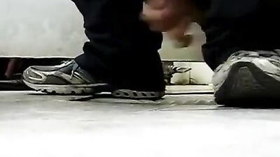 Teen in Bathroom Stall: Hardcore Action!