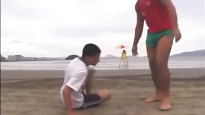 Lifeguard Muscle Twink - All-Boy Action on the Beach
