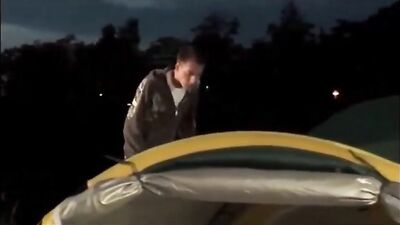 Twinks in a tent - Bareback Adventure