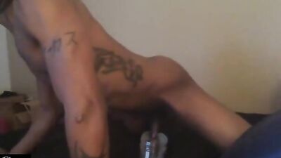 Flashlight Fucks Black Muscle Man