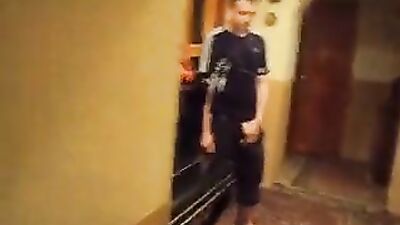 Horny Amateur Voyeur Gets Drunk and Tours the House for First Time Gay Sex!