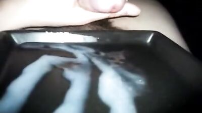 No muss, no fuss: Amature Cum Shots Big Cocks - Horny wanker cums on a plastic tray for easy cleanup!