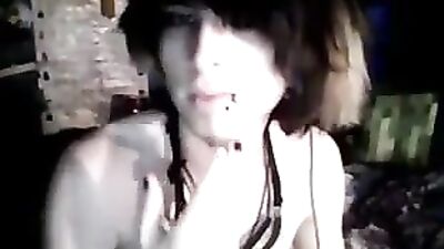 Young Emo Boy Cums Hard in Webcam Solo