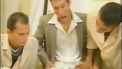 Gay office workers indulge in steamy group sex during their lunch break!