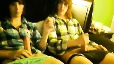 Emo Friends Get Hot & Steamy - Amateur Jerking Session