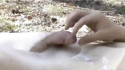 Outdoor Cumshots! - Twink Public Wanking in the Park