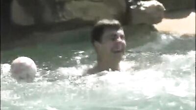 Boys Pool Fun 2021 Explore the thrill of Blond Frat boys splashing around in a refreshing morning swim.