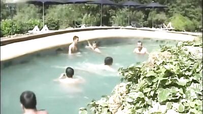 Boys Pool Fun 2021 Explore the thrill of Blond Frat boys splashing around in a refreshing morning swim.