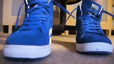 Sneak some Puma sneakers in your boxershorts! Amateur Fetish Web-Cam