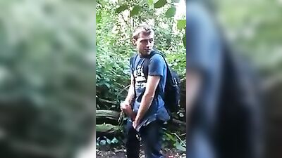 Jacking off in the Woods: Friends Cum and Play!