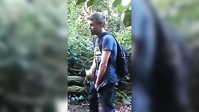 Jacking off in the Woods: Friends Cum and Play!