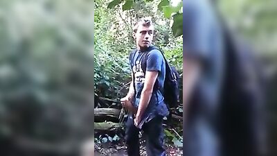 Jacking off in the Woods: Friends Cum and Play!