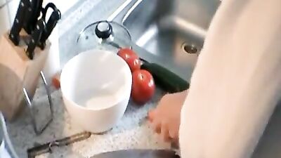 The Kitchen is too hot: Cumshots Blond Boys Handjob!
