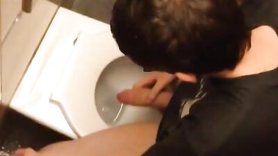 Gay Spy Cam in the Bathroom: Big Cocks Amature Solo