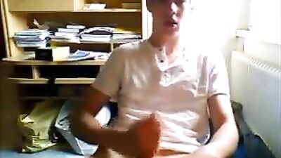 Swiss Cum Explosion: 18yo Blond Boy Handjob!