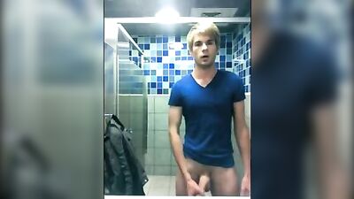 Bathroom Bangers: Blonde Boys in Action