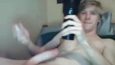 Stuffed Fleshlight for Christmas: Cum Shots Galore with Blond Boys