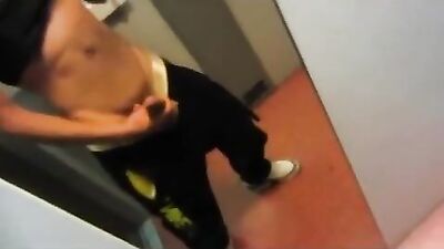 Mirror Messy Cum - Twink Amateur Cocks on Elevator!