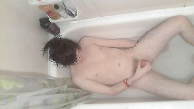 Emo Boy Jacks Off in the Bathtub - Private Skype Shows with Goodtime6989!