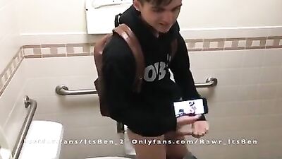 Public Restroom Outing: Schoolboy Exposure Boys Porn