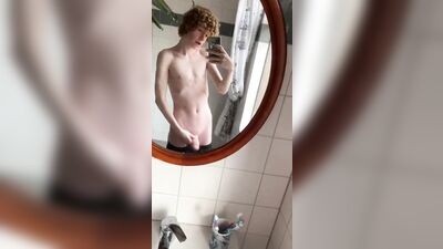 Bi Ginger in the Mirror: Bisexual Amateurs and Big Cocks Porn Adventure