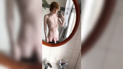 Bi Ginger in the Mirror: Bisexual Amateurs and Big Cocks Porn Adventure