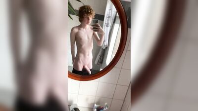 Bi Ginger in the Mirror: Bisexual Amateurs and Big Cocks Porn Adventure