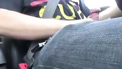 Gangbang in the car with cum shots on the cake!