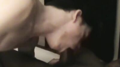 Gay Porn: Hot Bareback Threesome with Brunette Twink and Huge Black Cocks