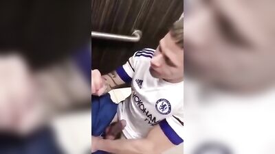 Gay Toilet Oral Cum Cocksucker: Cum to Mouth Amateur Shots!