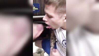 Gay Toilet Oral Cum Cocksucker: Cum to Mouth Amateur Shots!