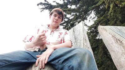 Just a Quick Piss outside boys Fetish Handjob Porn!