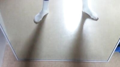 Cumming on Mirror - The Ultimate Solo Handjob Experience