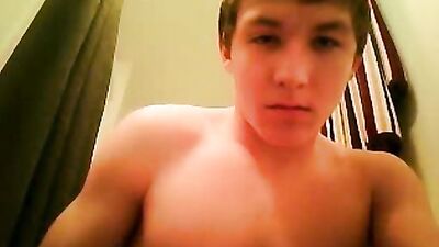 Blond Masturbating Frenzy in the Bathroom: Amateur Cum Shots with Blond Boys