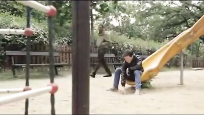 Double Stuffed - Black and White Twinks Make Out in the Park