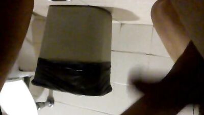 Unleashing Public Bathroom Desires: Voyeur Handjob!