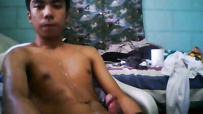 Asian Boys Sensational Cumming: Asian Solo Teen Explosion!