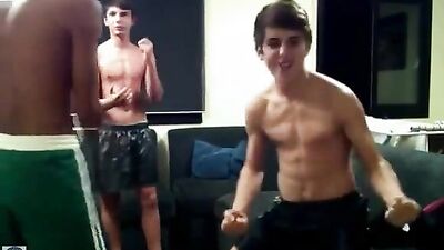 Gay Porn Dancing Party: Three Amateur Guys Heat Up the Stage!