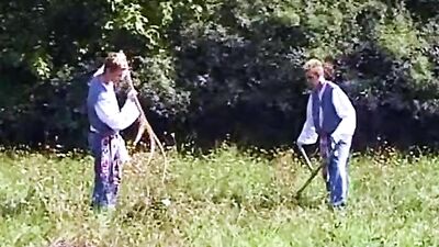 Young Blonde Field Workers - Raw Cum Shots in the Open Air!