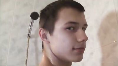 Russian Boy Taking A Help-Hand Bath Sexcapade!